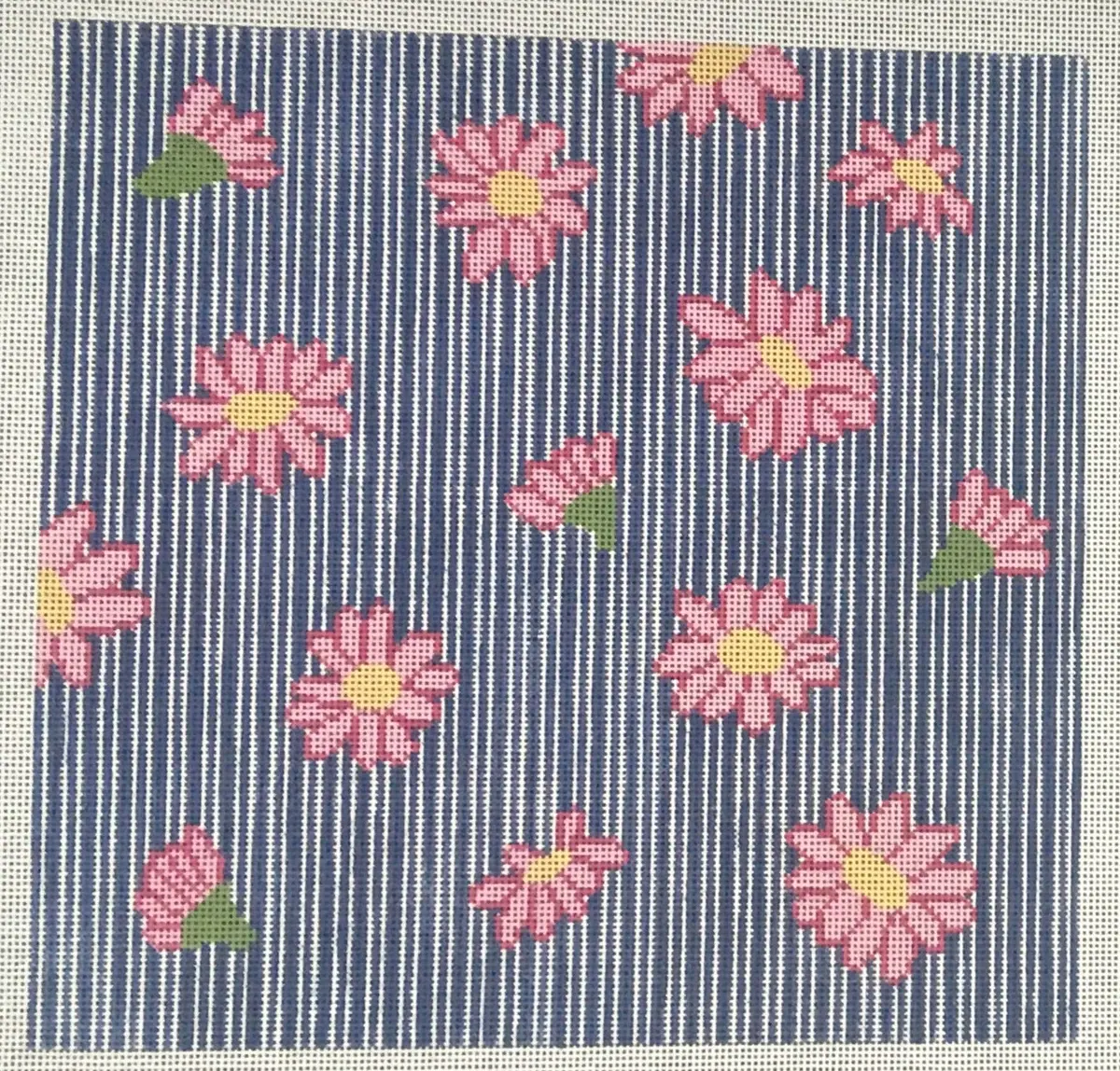 Pil202 Daisy On Blue Stripe 1