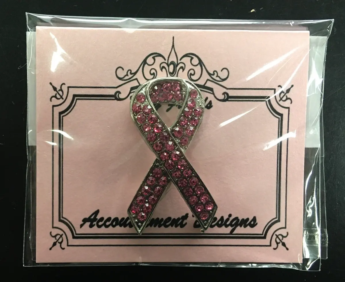 Crystal Pink Ribbon Needle Minder Magnet 1