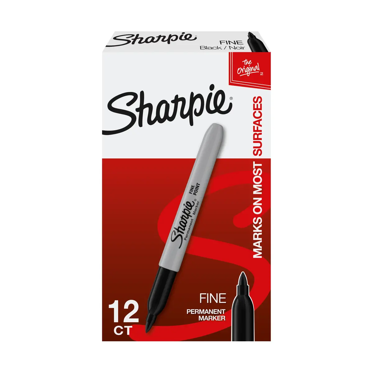 Sharpie Permanent Markers Fine Point Black 12 Count 1