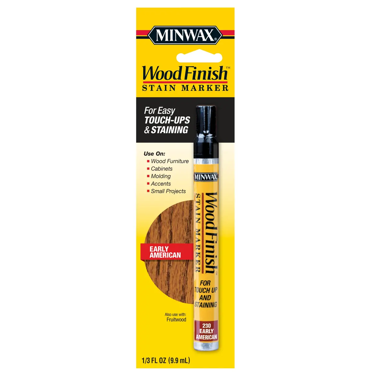 Minwax Wood Finish Stain Marker Pen, Easy Touch-Ups & Stainings, Early American 1