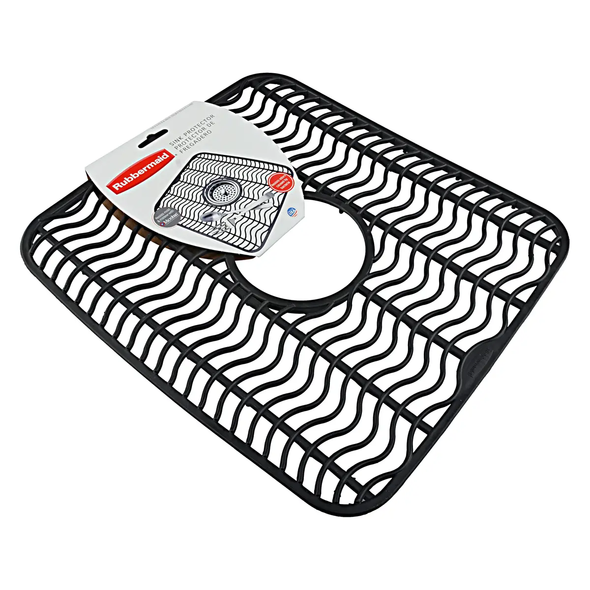 Rubbermaid Small Dish Mat Modern Sink Protector, Black Usa 1