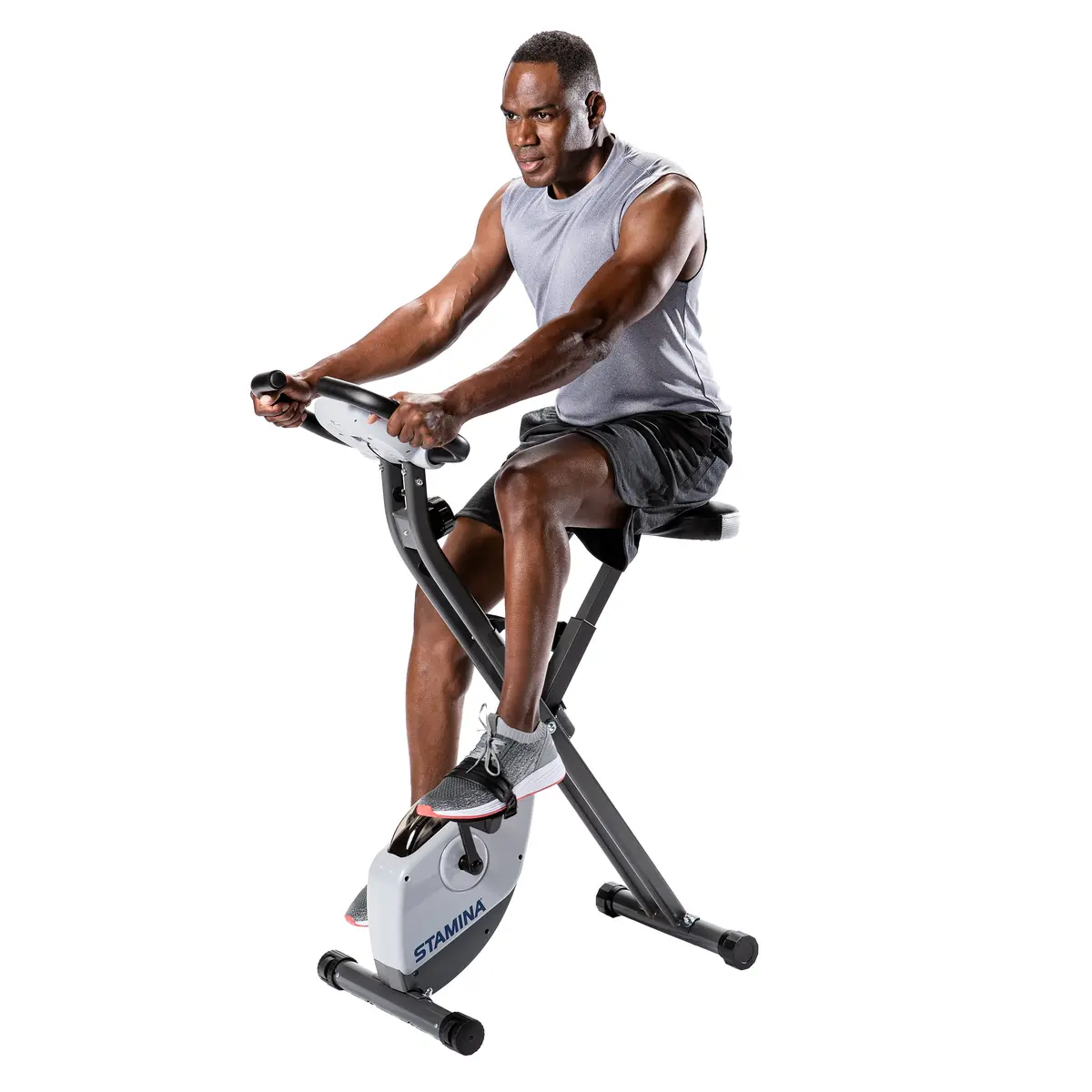 Stamina Cardio Exercise Bike With Heart Rate Sensors And Extra Wide Padded Seat 1
