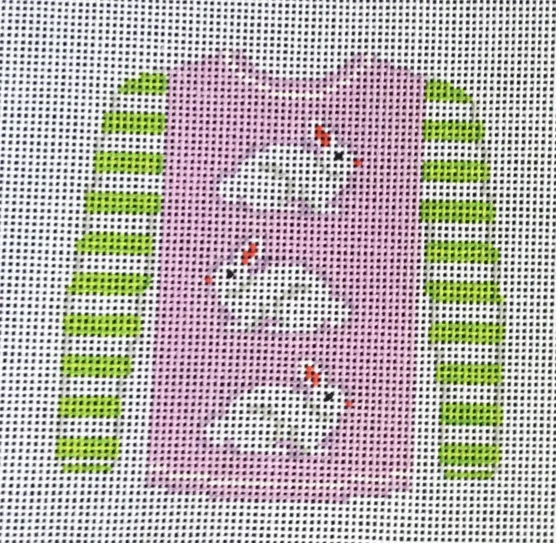 O208k Easter Bunnies On Lavender Sweater 1