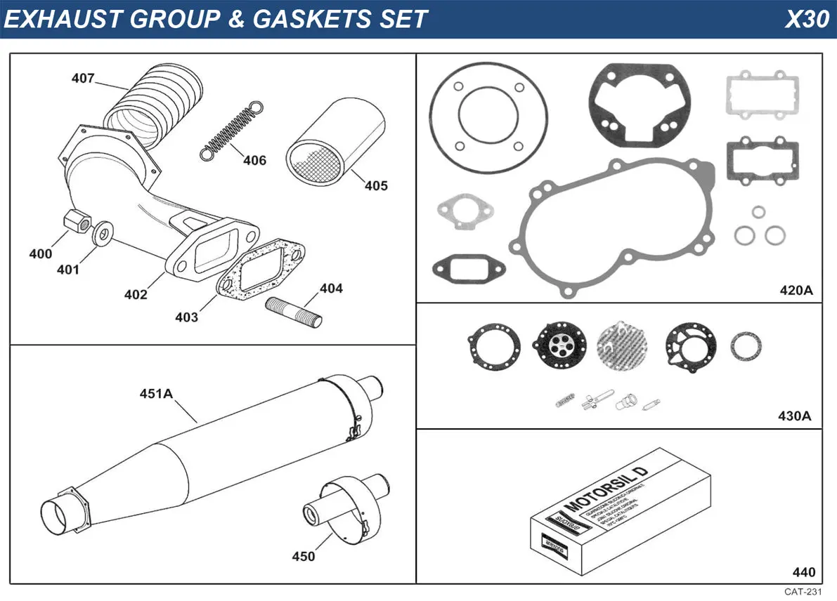 Iame X30 Exhaust Group 1