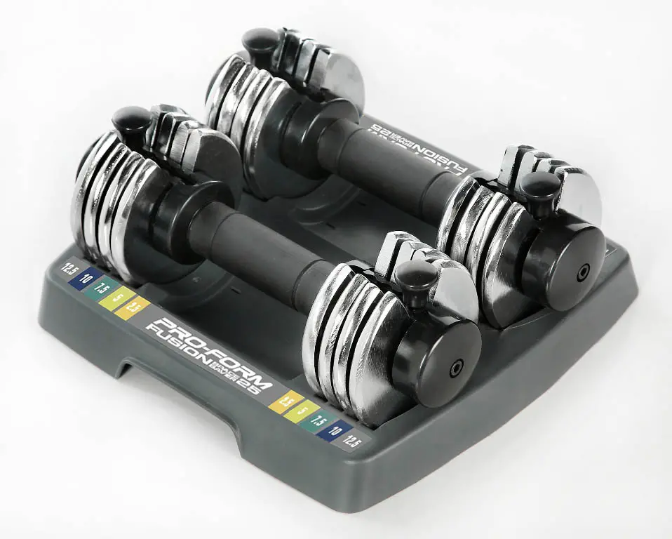 Adjustable Dumbbell Set W/ Storage Tray, Pair 1