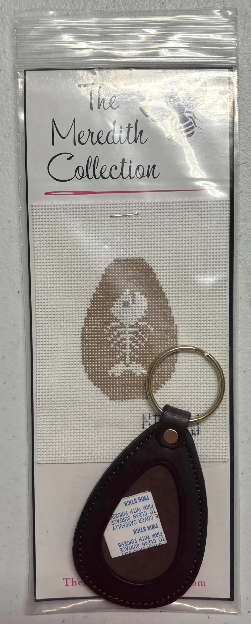 Ko-3J Bone Fish On Khaki Key Fob 1