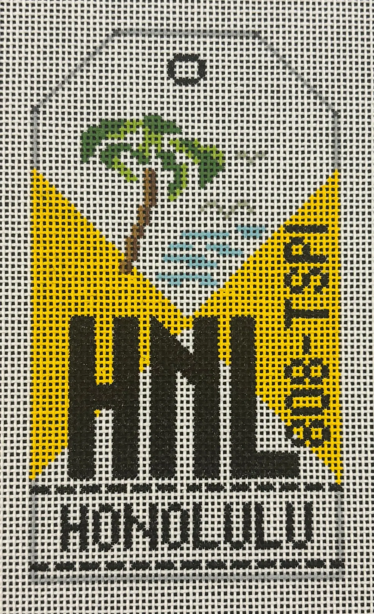 Hn Hnl Honolulu Retro Travel Tag 1
