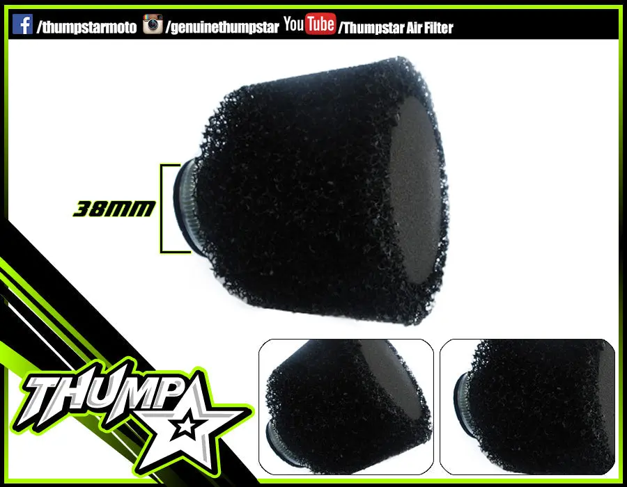 7003 | Air Filter Angled | Tsb 125 | 38Mm | Black 1
