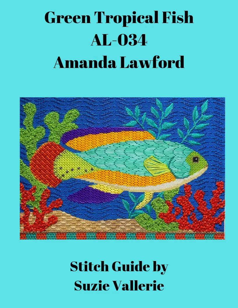 Green Tropical Fish Stitch Guide Al-034 1