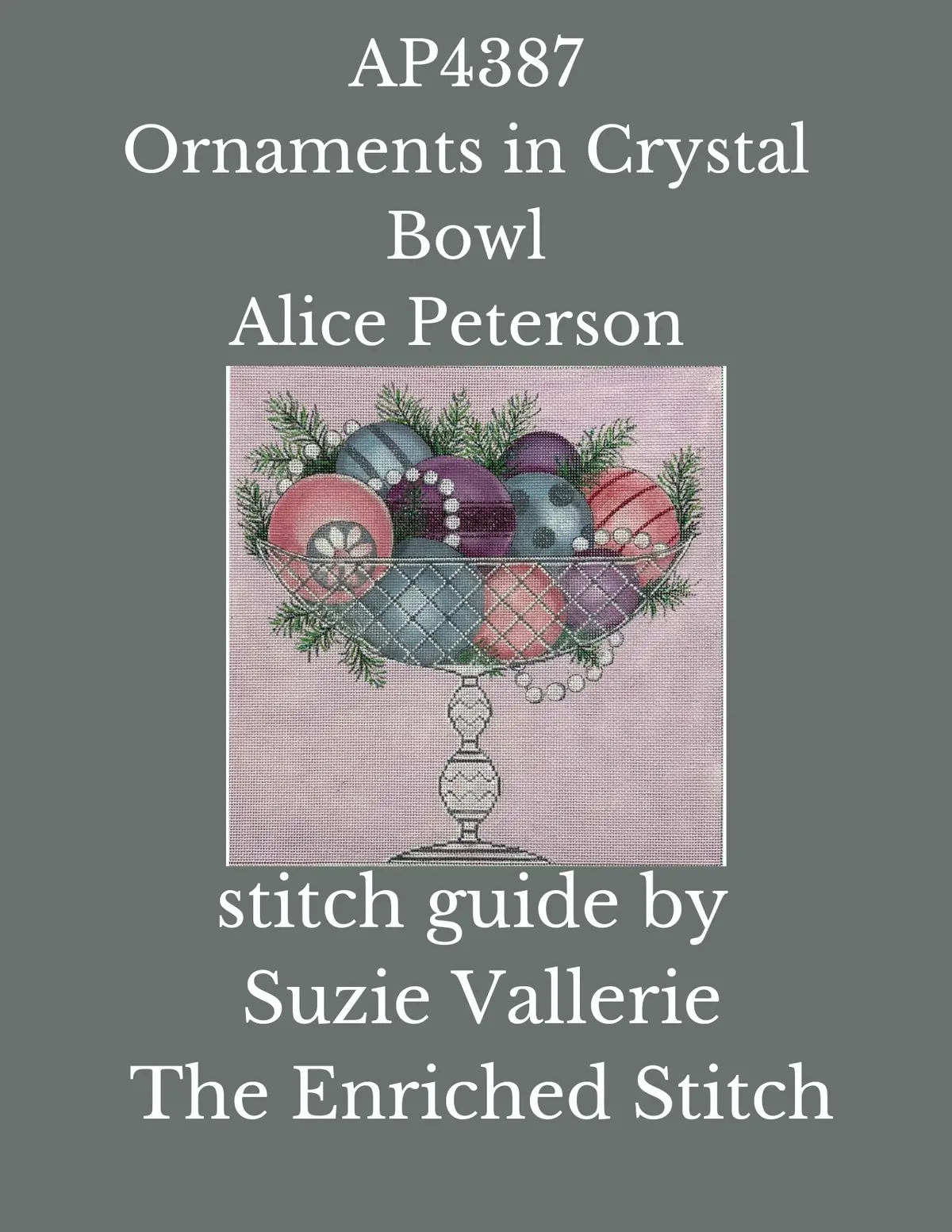 Ap4387 Ornaments In Crystal Bowl Stitch Guide 1