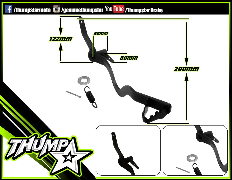7345 | Brake | Pedal | Straight Footpeg Mount | Oem Tsb70 1