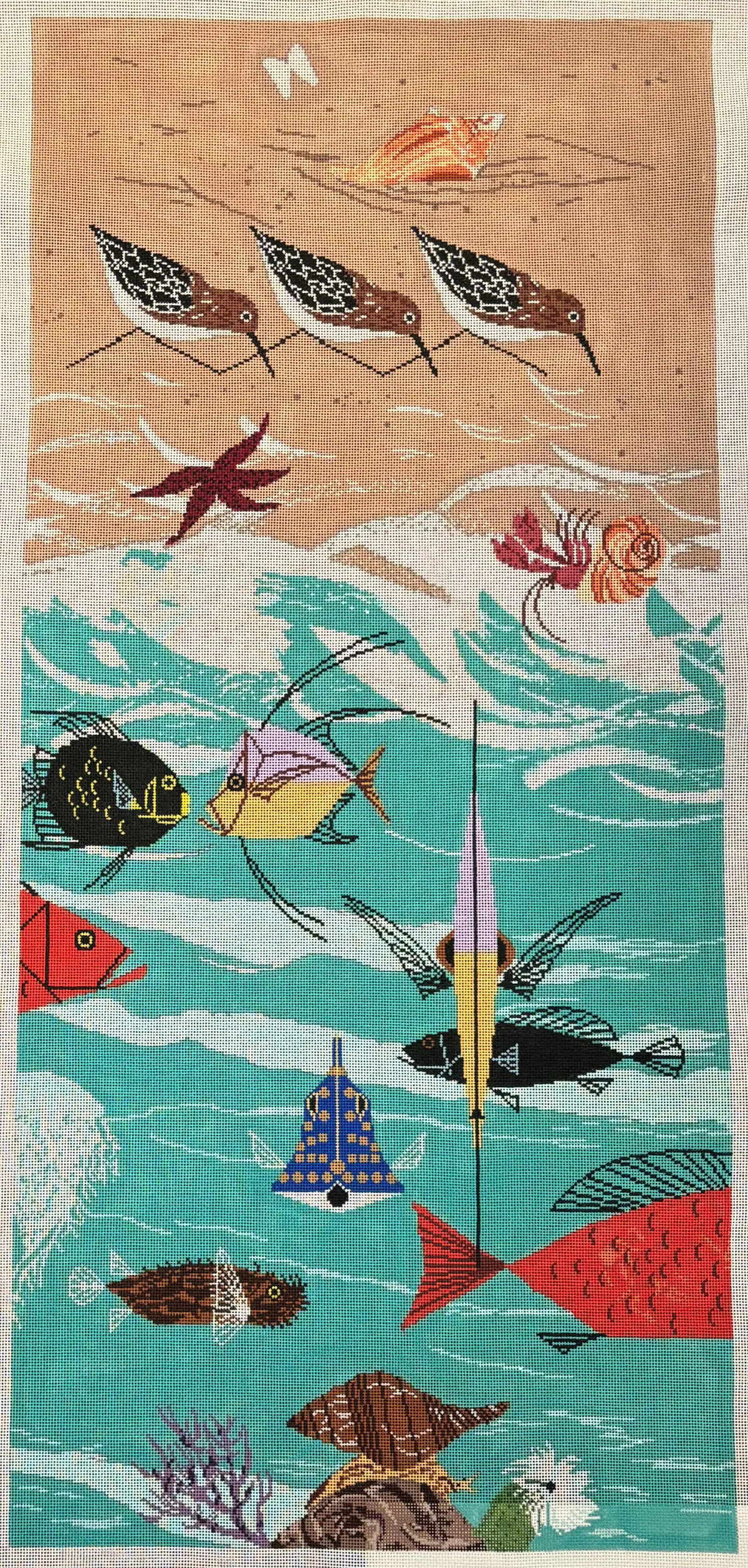 Hc-B303 Beach Birds And Fish 1