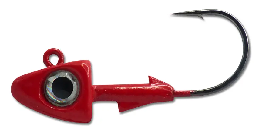 Big Hammer Lead Heads 1 Oz--Red (For 5 1/2" Swimbaits) 2 Pack 1