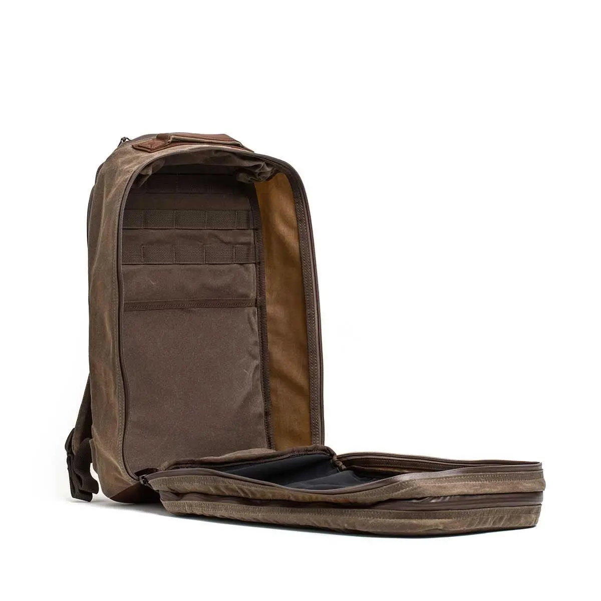 Double Compartment Bullet Ruck - Heritage Waxed Canvas - 18L 3