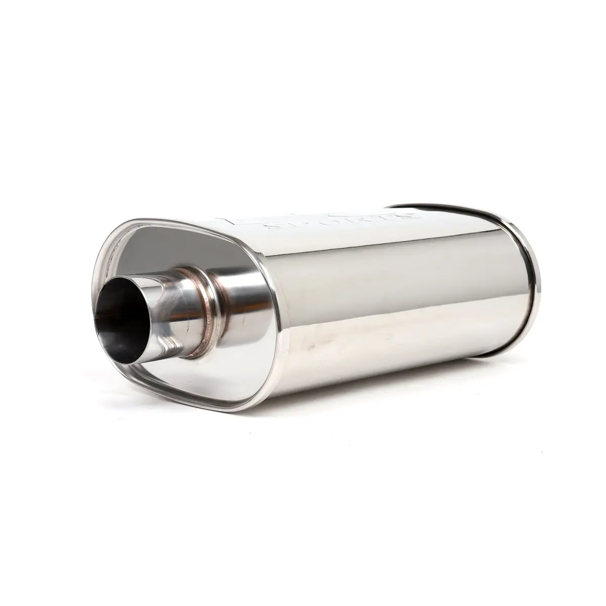 Dc Sports Universal Oval Muffler 2.5" Inlet 2.5" Outlet 1
