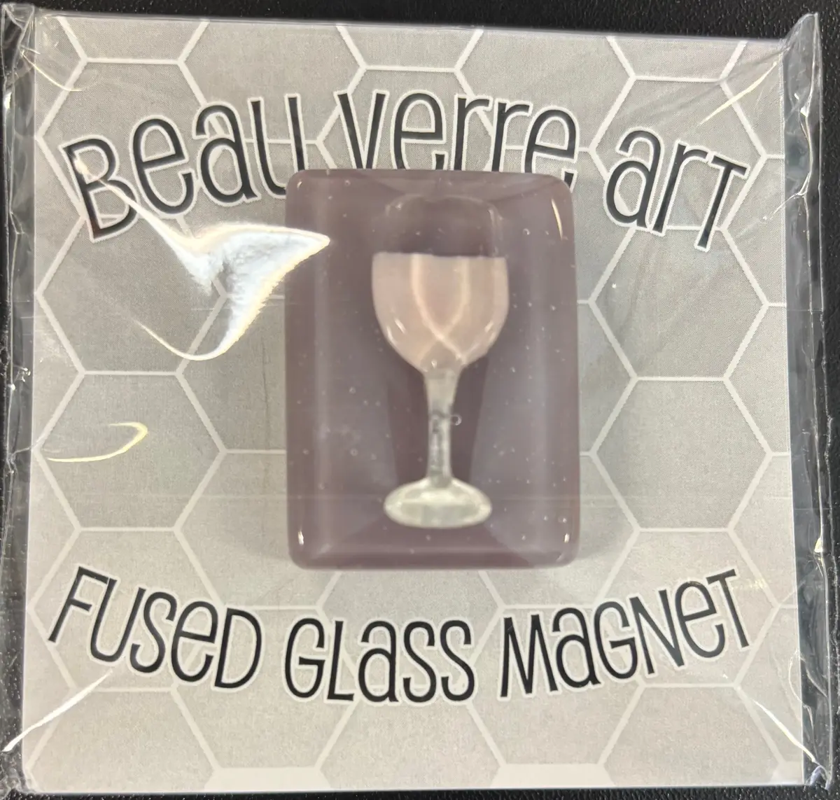 Beau Verre Rose Wine Glass Needle Minder 1