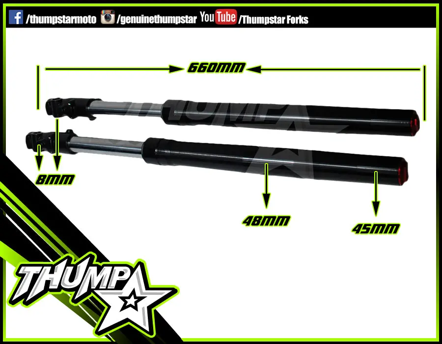 7643 | Usd Forks | 660Mm 45/48 | Set | Tsk110 Black 1