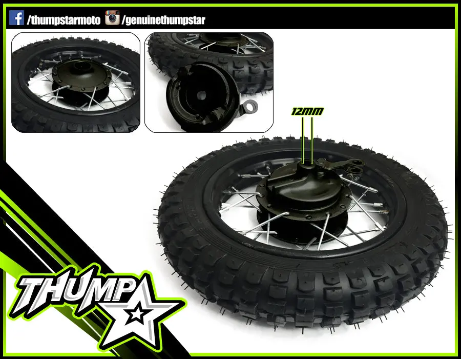 7612 | 10" Front Wheel & Tyre | Black Hub 1