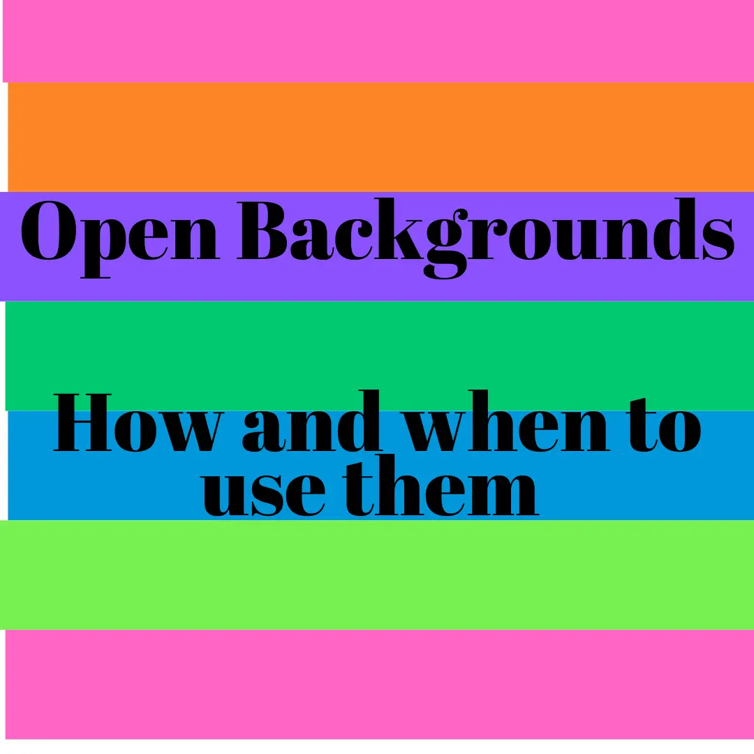 Open Backgrounds Recorded Class 1