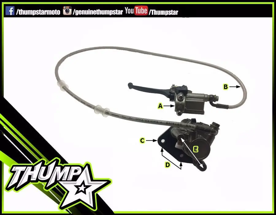 3650 | Front Brake Single Piston Assembly 8/42 | V5 1