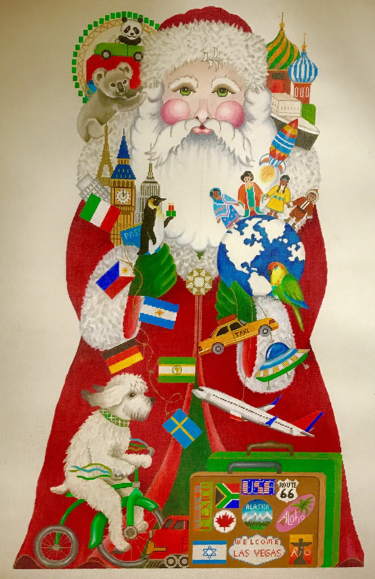 7070-13 World Traveler Santa - 30" 1