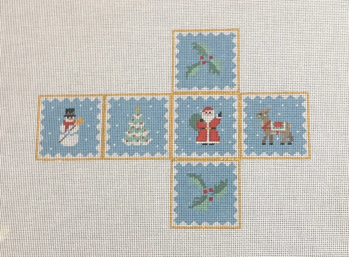 5353 Christmas Medley 3D Cube Ornament 1