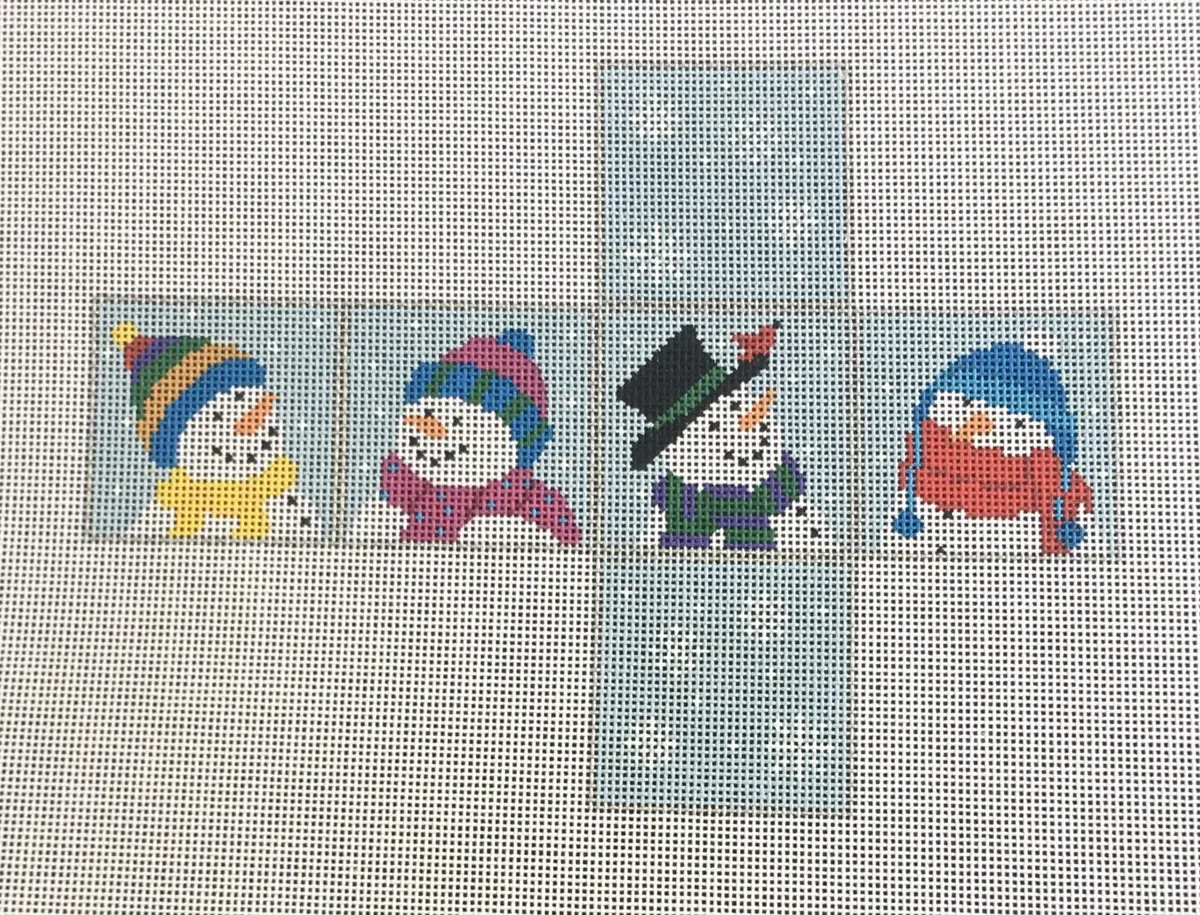 5354 Snowmen 3D Cube Ornament 1