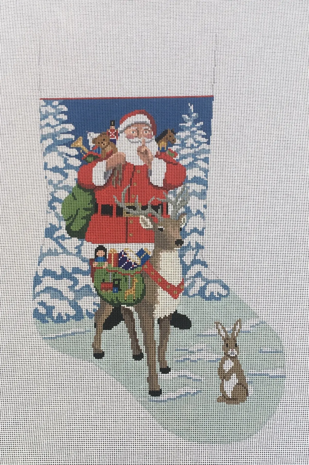 3259 Shhhh... Santa And Reindeer Bringing Toys Stocking 1