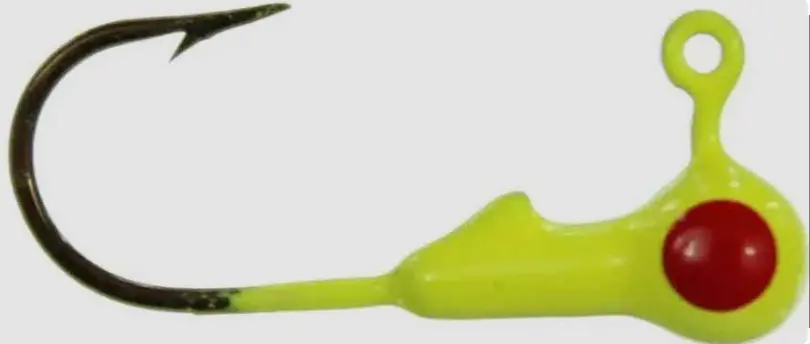 Jig Head 1/8Th Ounce Chartreuse With Red Eye (5 Pack) 1
