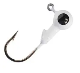 Jig Head 1/8Th Ounce White With Black Eye (5 Pack) 1