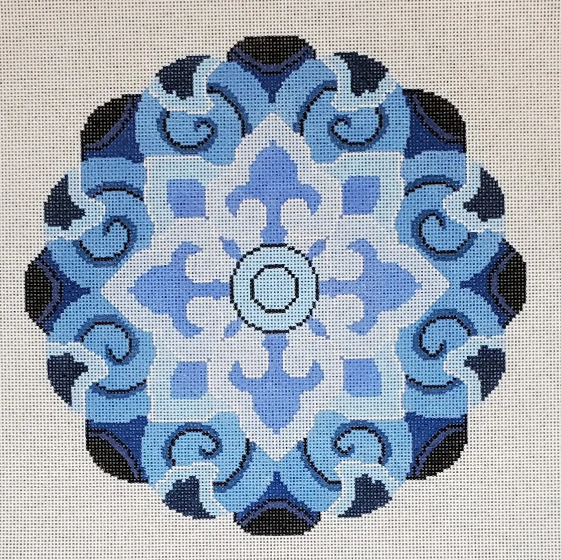 Ll-Pw-18B Chinese Knot Pillow - Blues 1