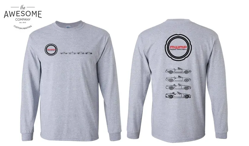 Long Sleeve Midwest Miata Parts T-Shirt 1