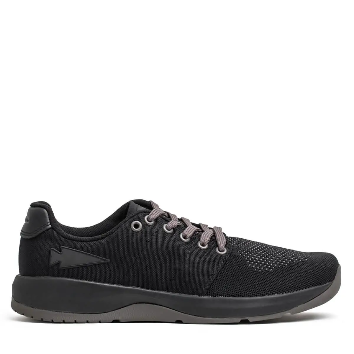 Women's Ballistic Trainers - Black + Black + Charcoal W/ Black Reflective Spearhead 1