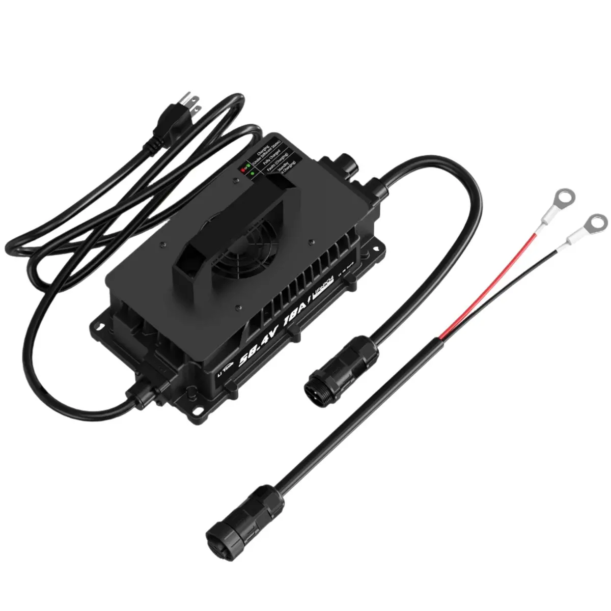 Litime 48 Volt (58.4) 18A Lifepo4 Battery Charger Ip65 Waterproof 1