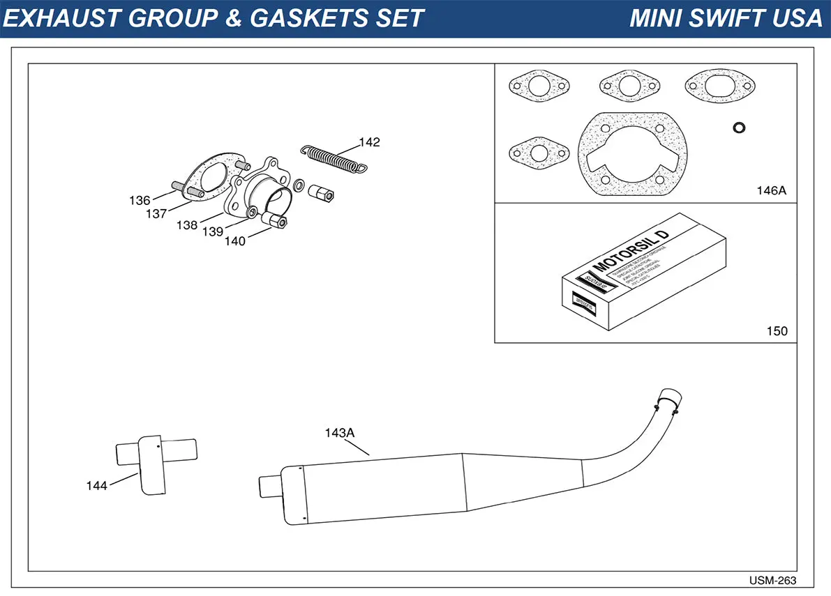 Iame Mini Swift Exhaust Group 1