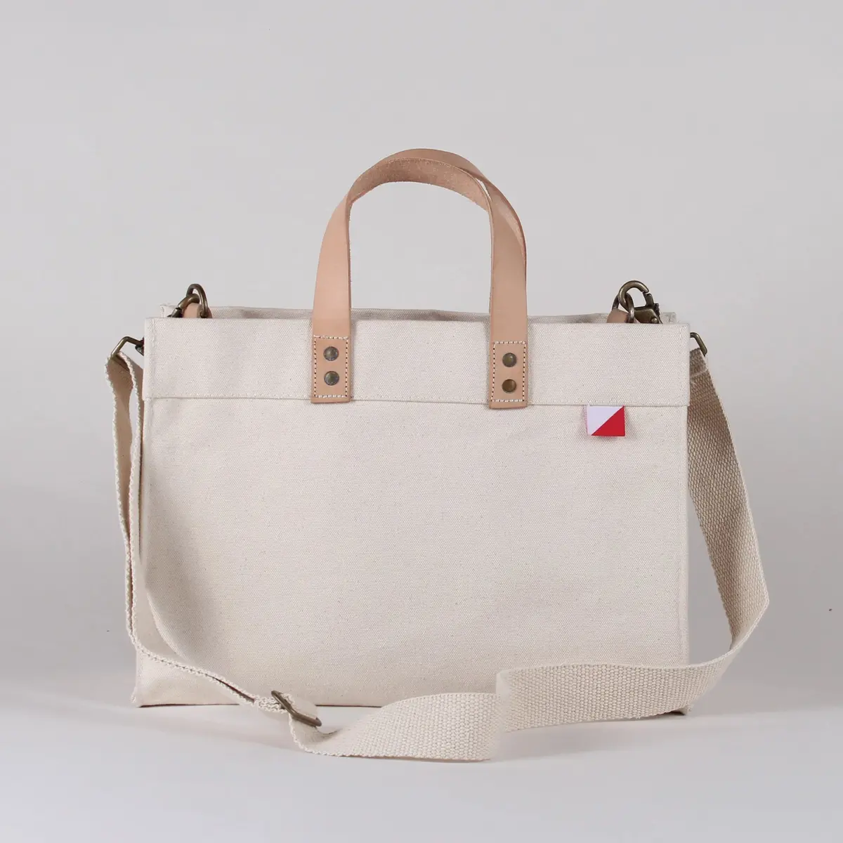 Mini Box Tote With Leather Handles 1