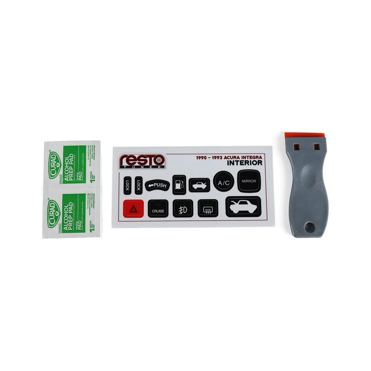 Restotuner Replacement Interior Decal Set For 90-93 Integra 1