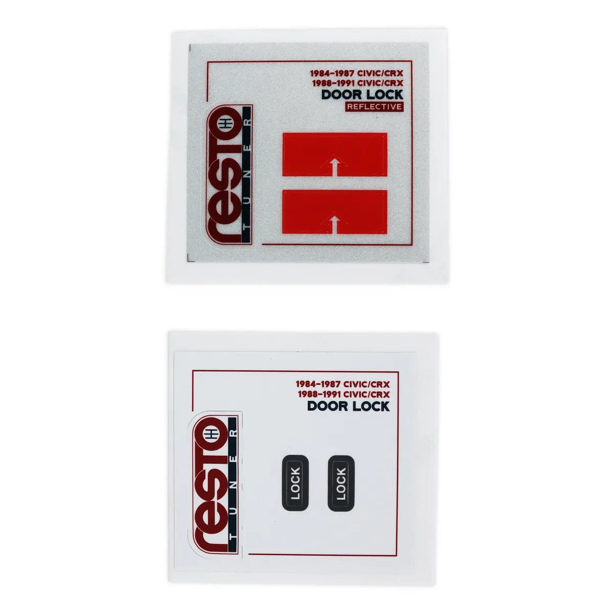 Restotuner Replacement Door Handle Decals For 84-91 Civic/Crx 1
