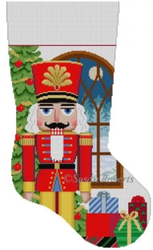 3260 Nutcracker In Window Stocking 1