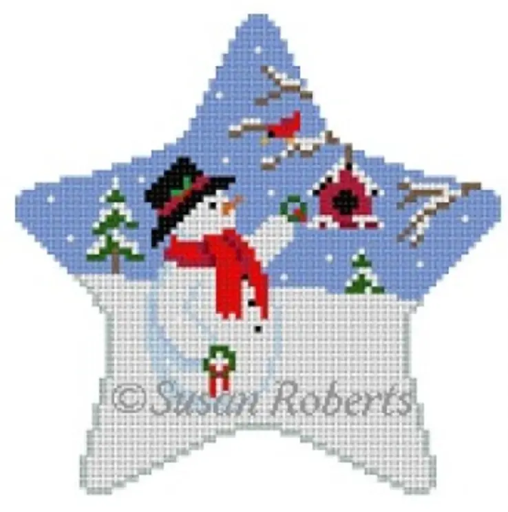 5764 Snowman With Wreaths Star 1