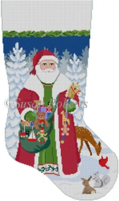 3230 Woodland Santa Stocking 1