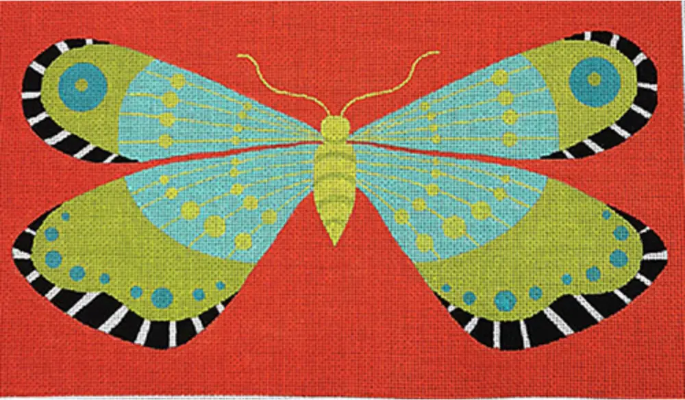 Ze772 Aqua And Lime Butterfly 1