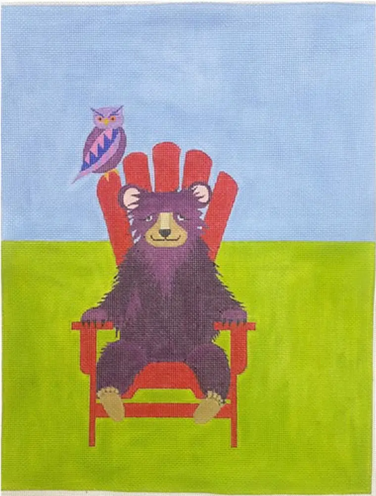 Ze708 Bear In An Adirondack Chair 1