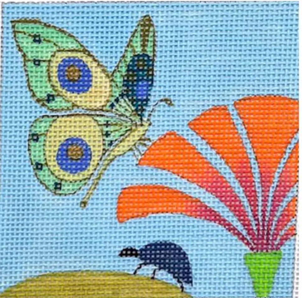 Ze739 Green Butterfly Square 1