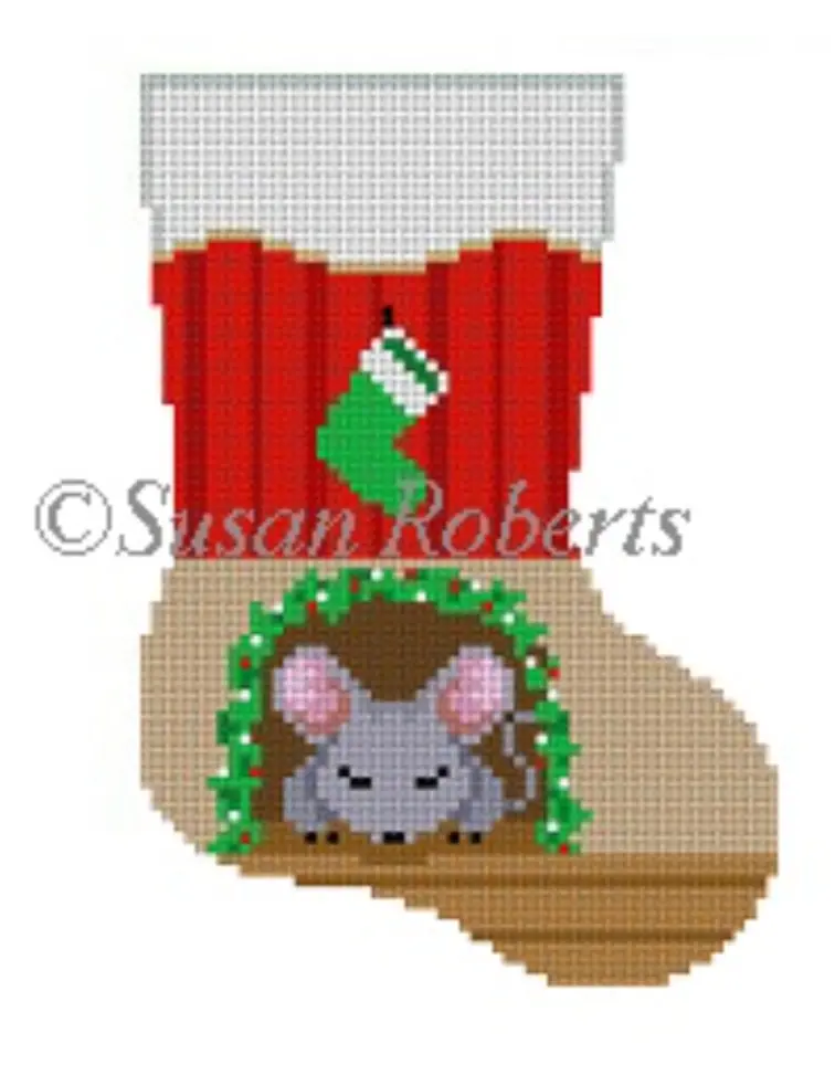 5458 Sleeping Mouse Mini Stocking 1