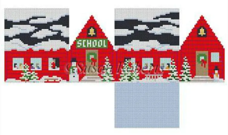 5516-18 School House 3D Mini House 1