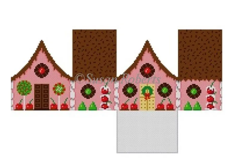 5232 Chocolate Sprinkles And Cherries 3D Gingerbread House 1