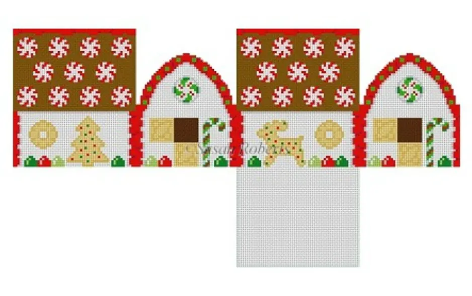 5246 Peppermints And Spice Cookies 3D Gingerbread House 1