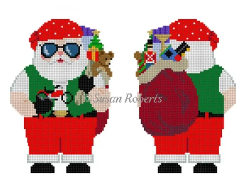 1253 Motorcycle Santa - 2 Sided 1
