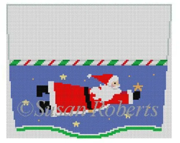 3115 Santa Flying Stocking Topper 1